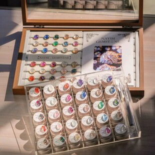 娜逸丝 NNS jewelry box 30 color flashing large sequin glue nail polish glue crushed diamond glue nayisi canned cat eye glue