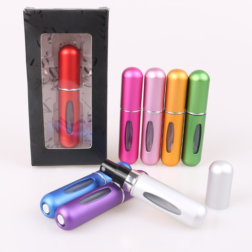 5ml bottom filling spray bottle perfume aluminum bottom recyclable refillable perfume split bottle portable cosmetic bottle