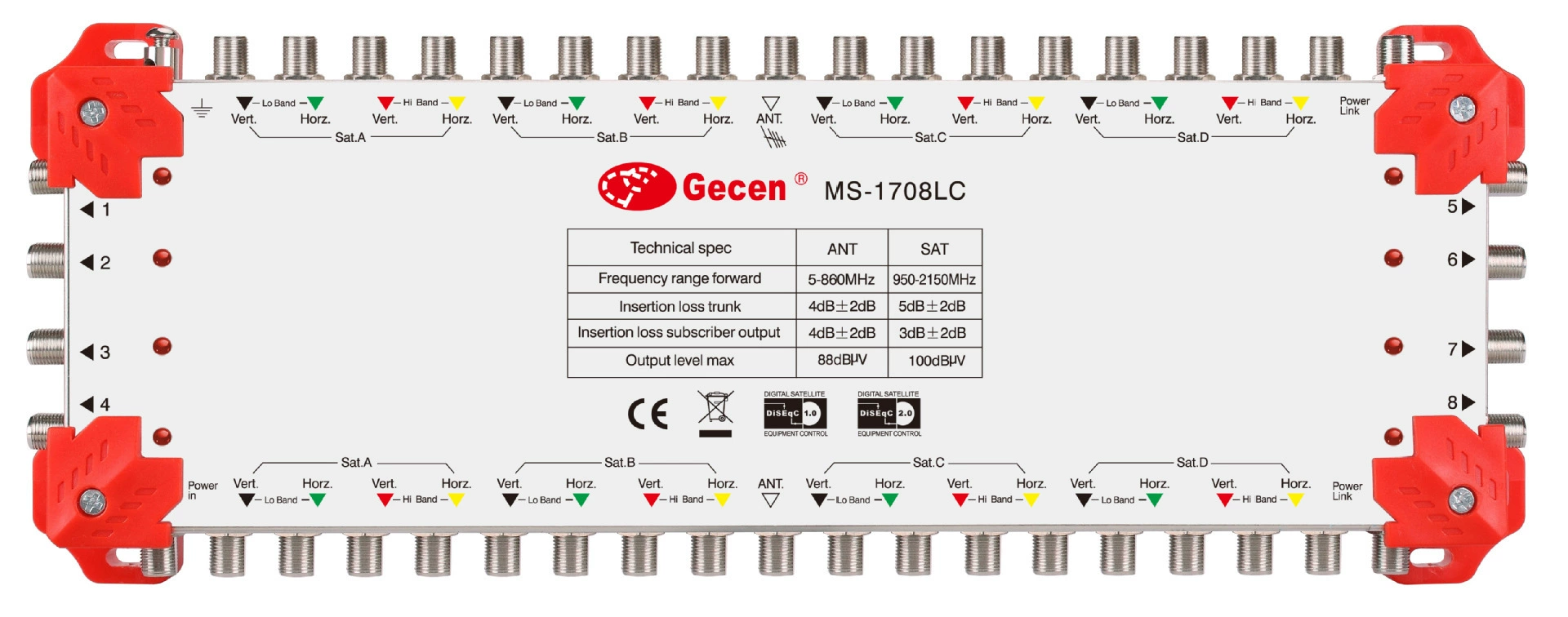 Gecen Jiaxun шестивыходной SAT переключатель шести дорог переключатель 13/18V напряжение переключатель MS-2601