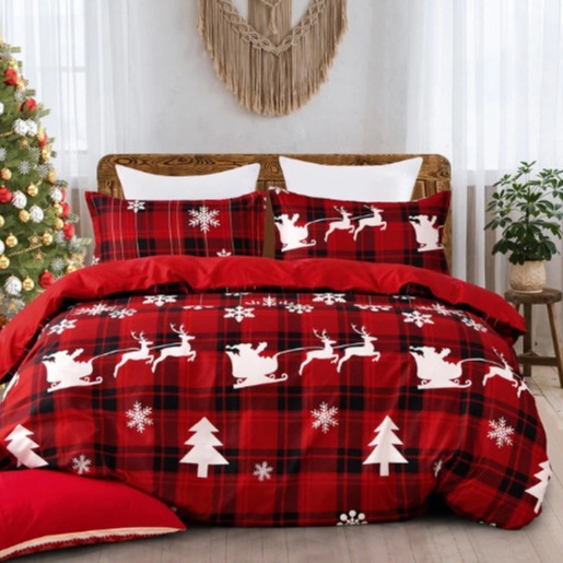 3d Christmas Bedding Set Three Piece Holiday Bedroom Decor_voghion.com