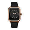 Trend silica gel fashionable universal quartz square watch, city style, wholesale