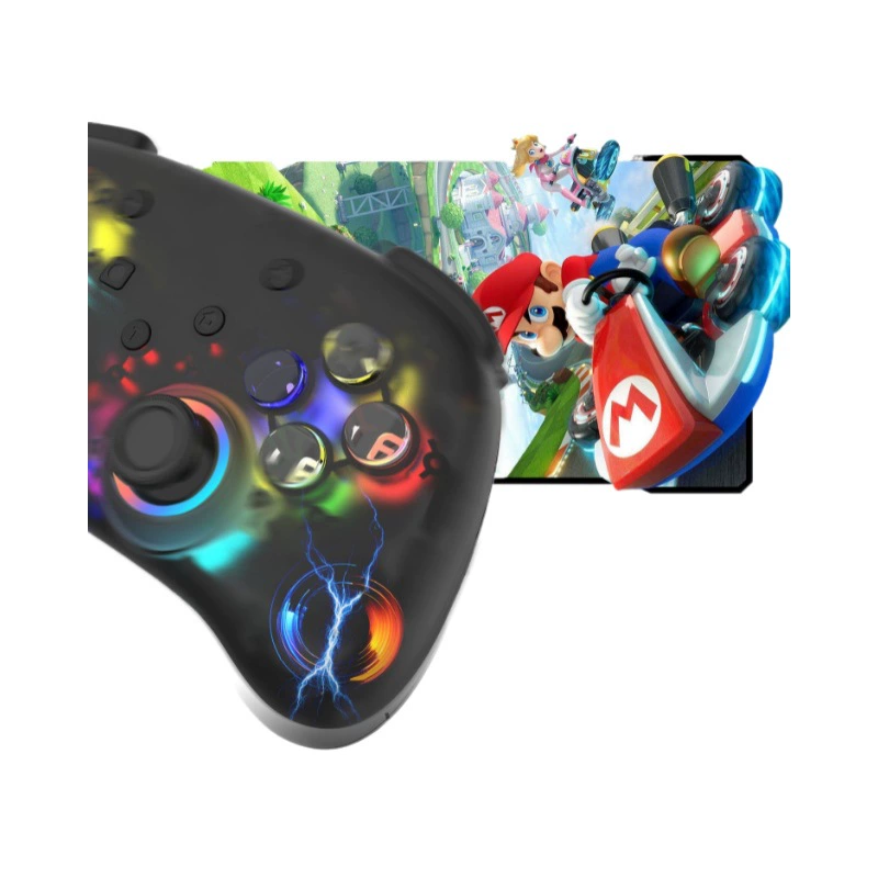 Cross -border hot -selling Switch transparent game handle Bluetooth wireless Switch Pro small handle wake up and vibrate