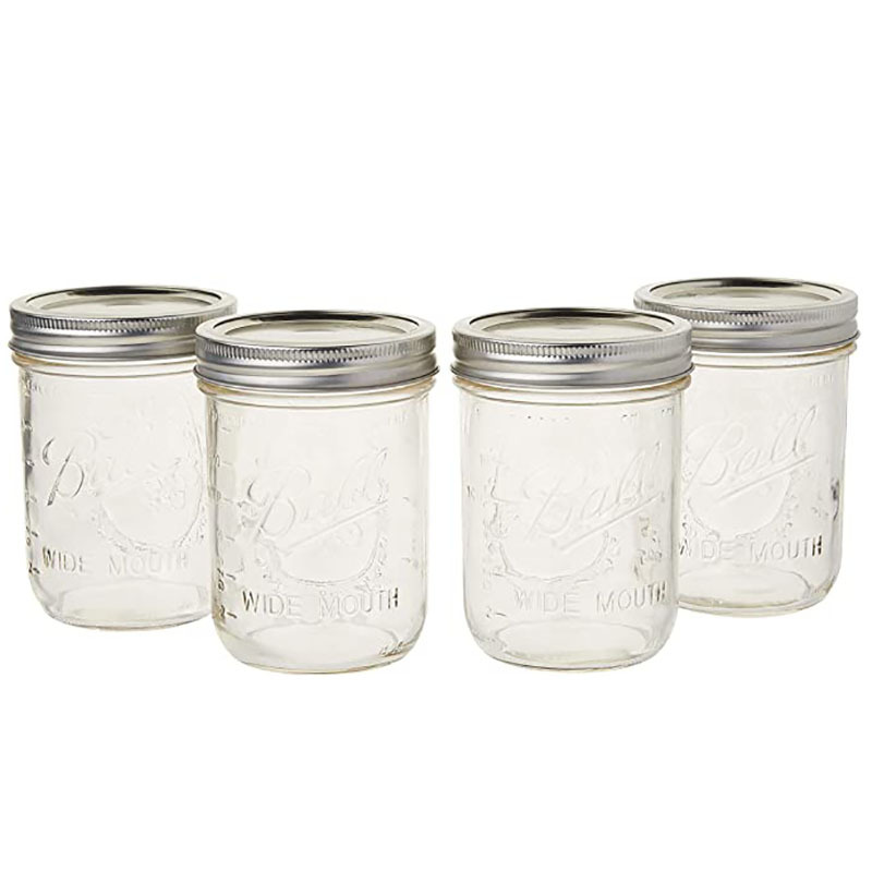 宽口亚马逊直供4盎司玻璃梅森罐梅森瓶酵素食品饮料瓶储物梅森瓶