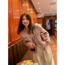 今年流行小香风毛呢外套女2024年秋冬季新款洋气小个子加厚上衣潮