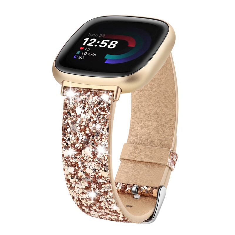 Fitbit Versa 3/ Versa 4/Sense/Sense 2 Flash Watch with Sequins for Women Fitbit Versa 3/ Versa 4/Sense/Sense 2 Flash Watch with Sequins for Women