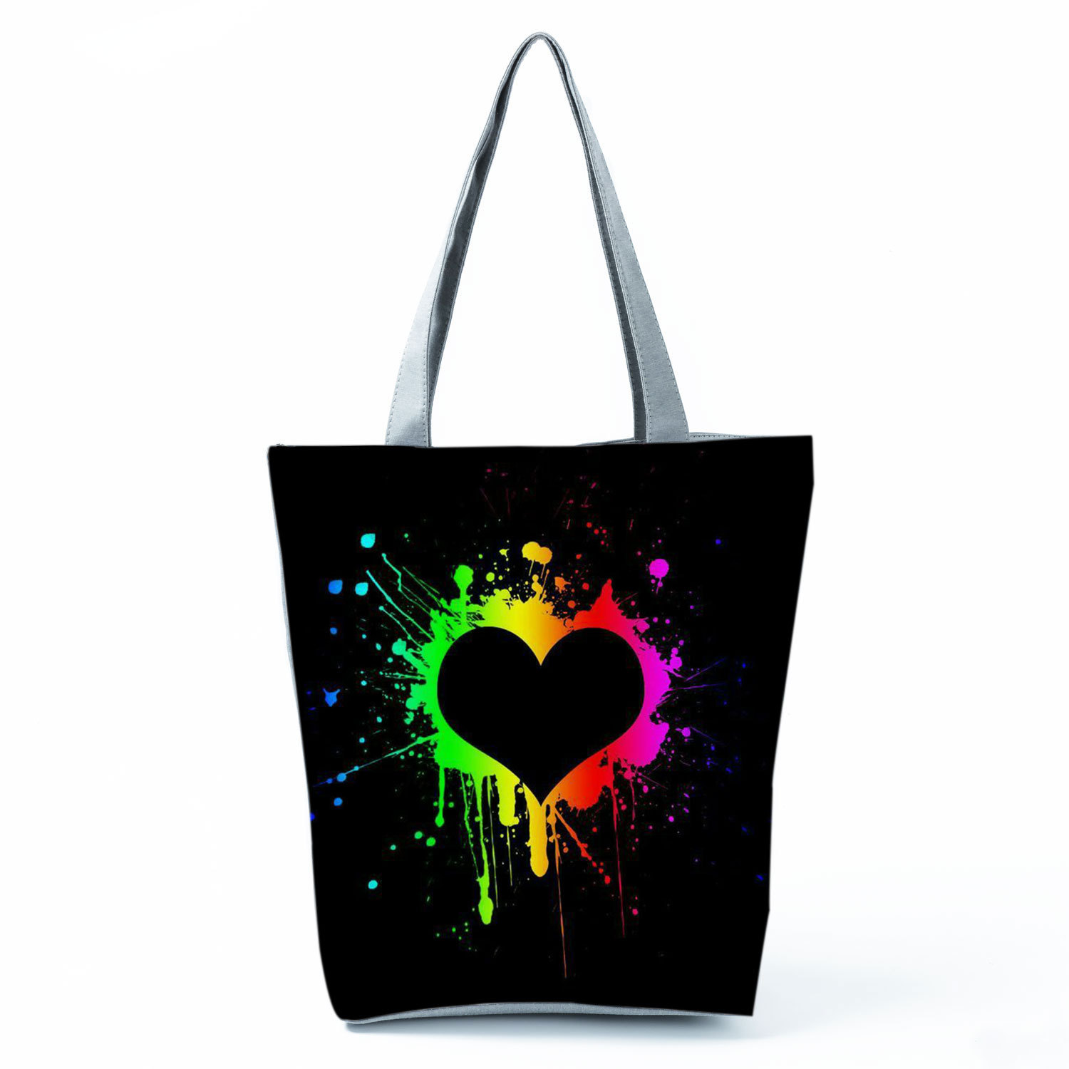 Title 5, Borsa a tracolla casual con stampa Rainbow Engl...