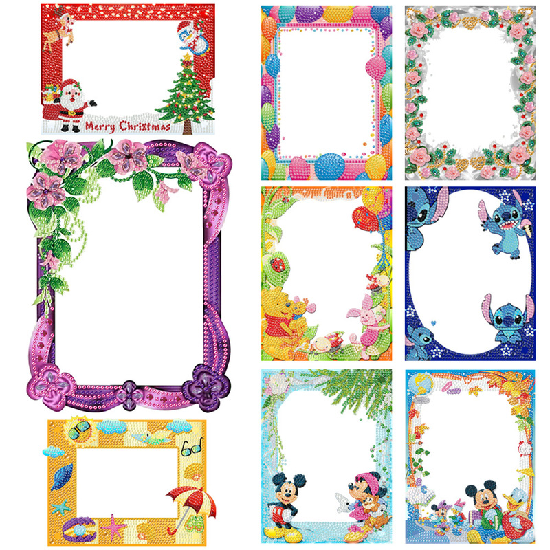 Cross-Border Hot Selling DIY Diamond Painting Photo Frame Photo Frame with Screw Bracket Diamond Art Kit Desktop Photo Frame