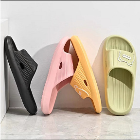 New EVA Household Slippers for Couples Thick-soled Lightweight Cartoon Indoor Bathroom Sandals and Slippers Wholesale