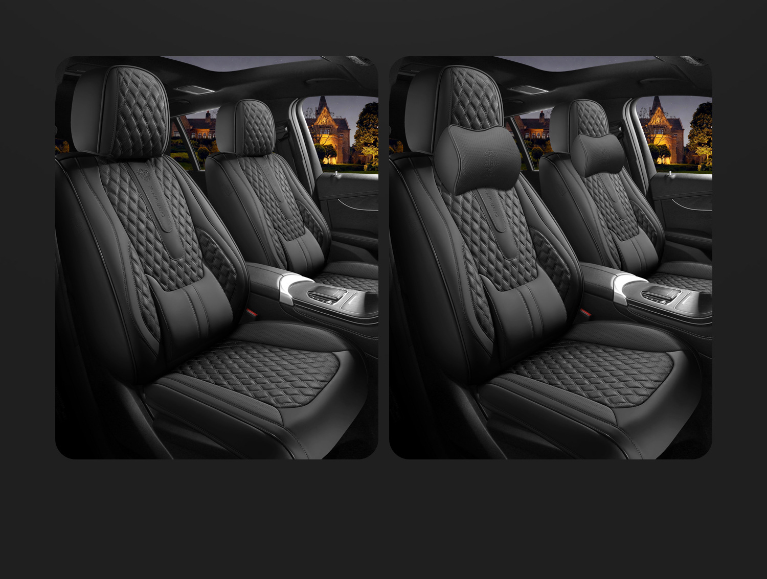 New Foreign Trade Car Seat Cushions, Full Leather, Full Coverage, Universal for All Seasons, Five-Seater Car Seat Cushions, Factory Wholesale