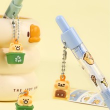 可奇家新品造型中性笔小熊虫自由DIY随心贴可爱挂件治愈系萌趣笔