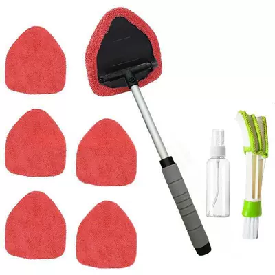 Car cleaning tools Brushes, Factory Wholesale Telescopic Pole - 1-set-pentagonal-sponge-handle-6-red-cloth-covers-detail-brush-spray-bottle