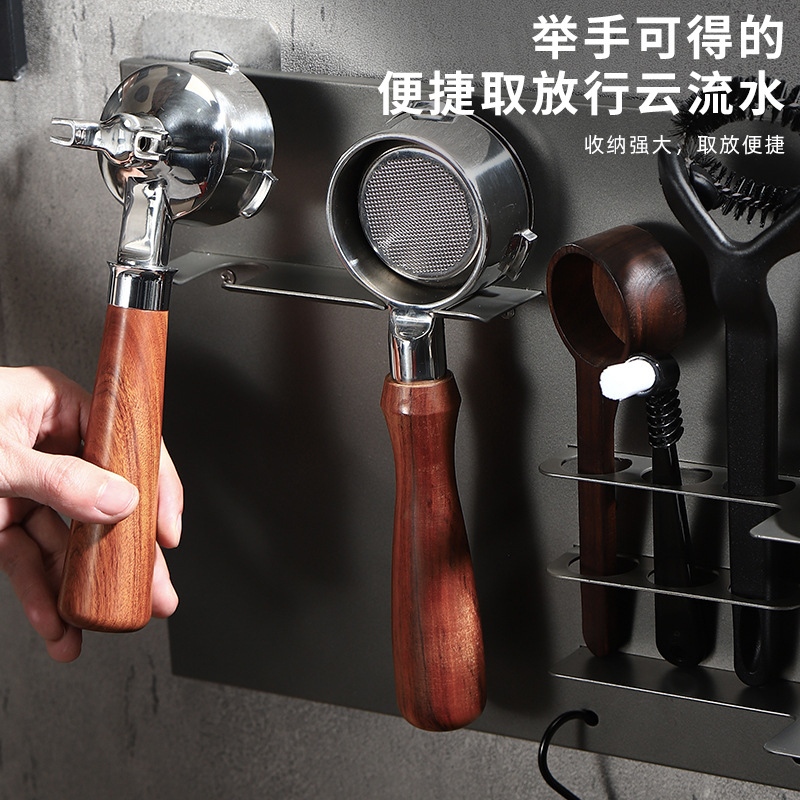 Mango de café rack de almacenamiento multi-funcional de café Dispositivo de almacenamiento rack bar herramienta organizador rack 51/58 Universal