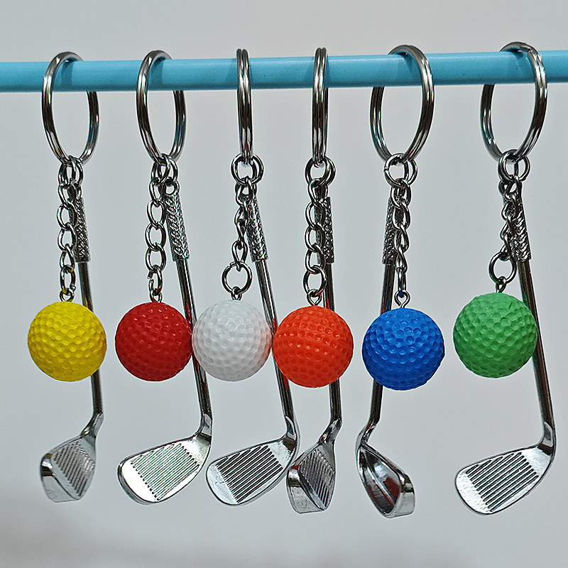 Cross-Border Golf Keychains, Bag Pendants, Golf Sports Supplies, Ball-Themed Keychains Wholesale