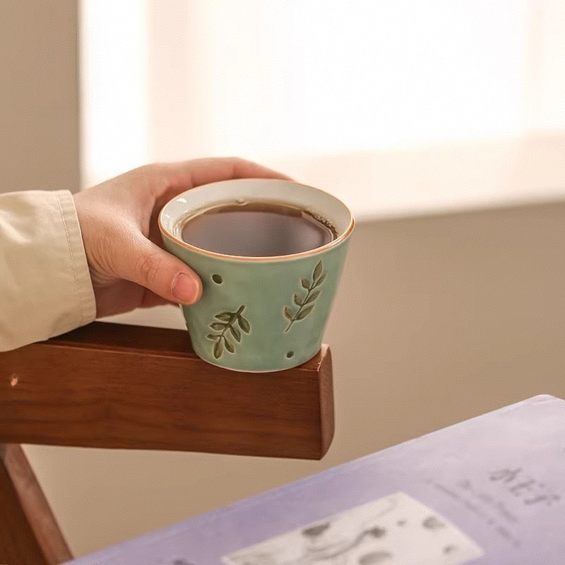 简约文艺手绘碎花陶瓷猪口杯冰激凌杯随手杯早餐杯穆斯林杯咖啡杯|undefined