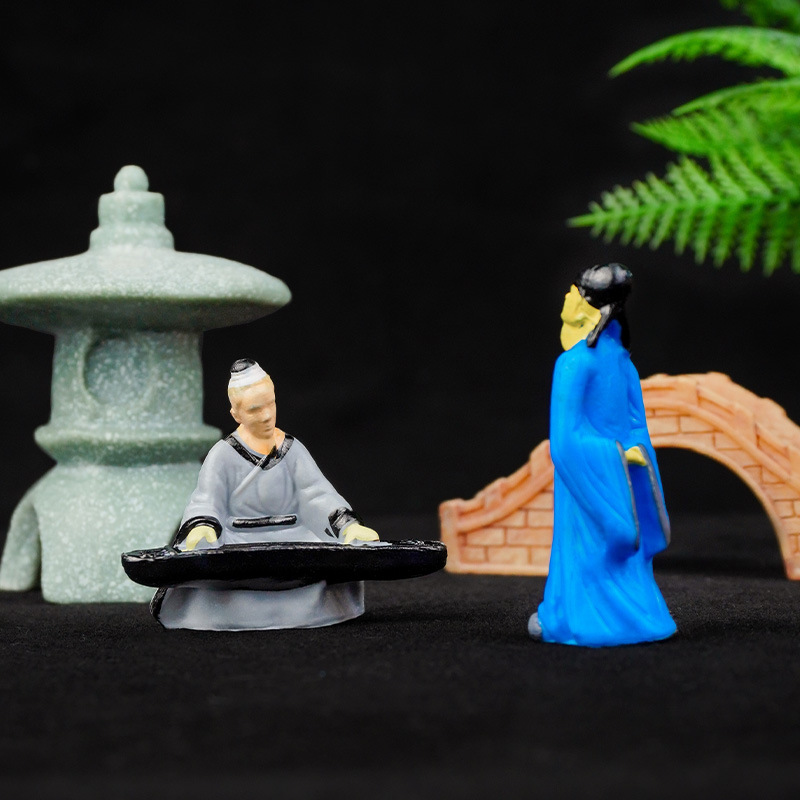 Bonsai paisajismo, poemas, adornos de personajes, piedras absorbentes, piedras de agua, decoraciones de rocalla, pequeños adornos, peceras