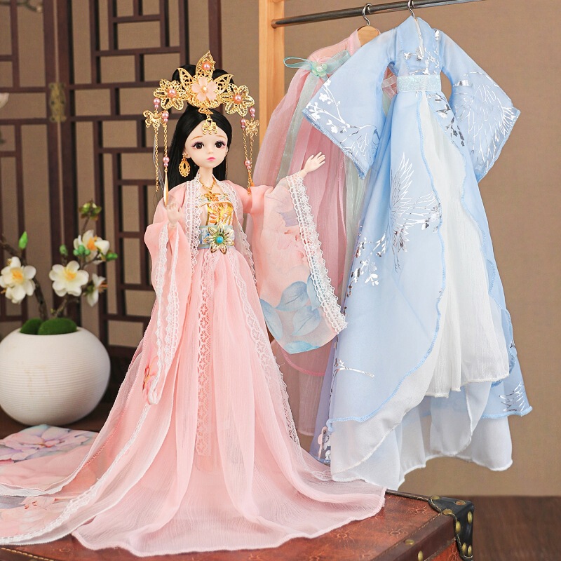中国風漢服時代劇古風人形玩具女の子2025新型王女30センチ大セット|undefined