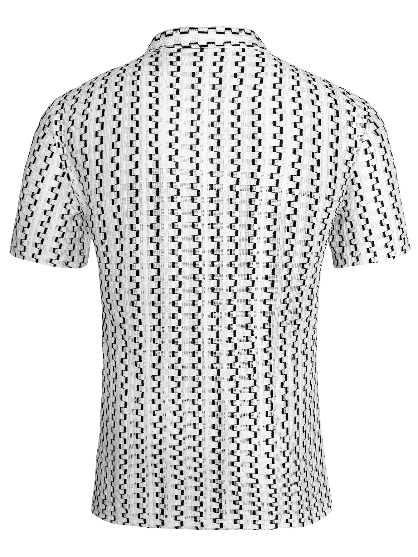 Ensemble deux pièces pour homme chemise rayée et short décontracté_voghion.com