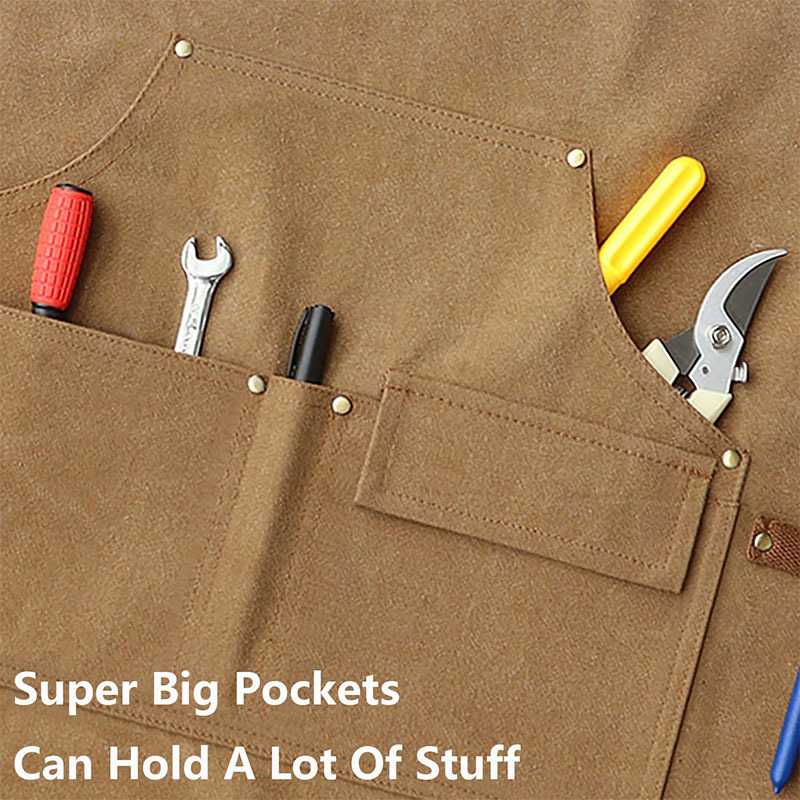 Comercio exterior transfronterizo delantal de lona gruesa impermeable estudiante de arte electricista carpintería ropa de trabajo Barbero delantal logotipo personalizado