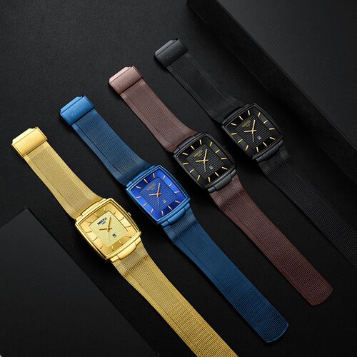 Original equipment manufacturer nibosi new men's watch casual square personalized mesh band watch water-resistant calendar student watch