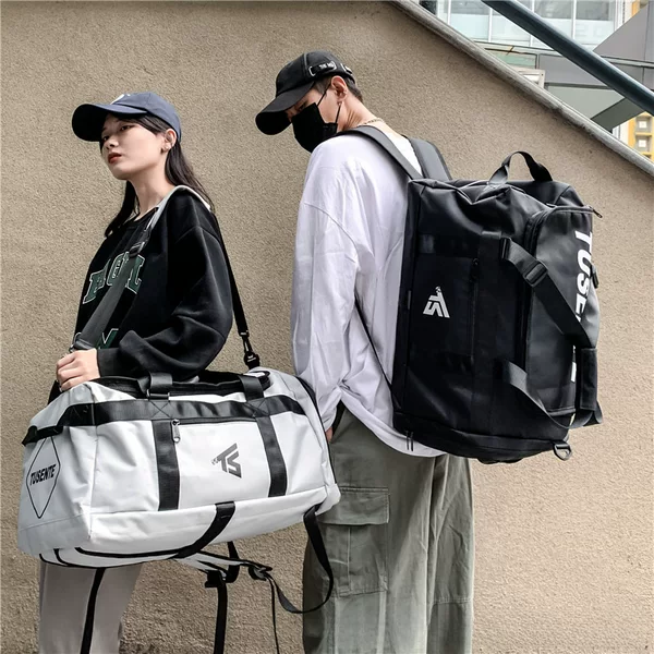 Travel Bag Large Capacity Women's Multifunctional Fitness Bag Men's Portable Short-Distance Lightweight Waterproof Travel Storage Luggage Bag Trendy