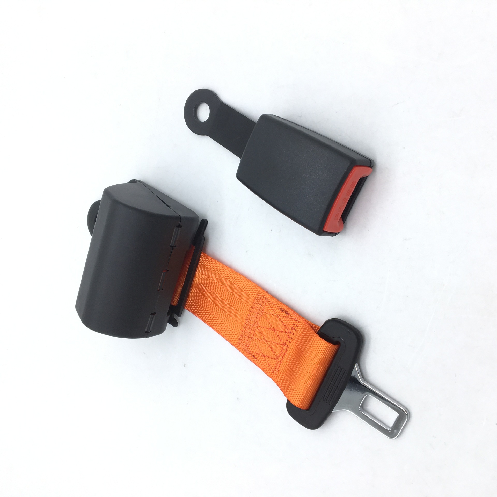LCGEMAN – 2-Point Car Seat Car seat belt - orange-12m-retractor-26cm-buckle-no-bolts
