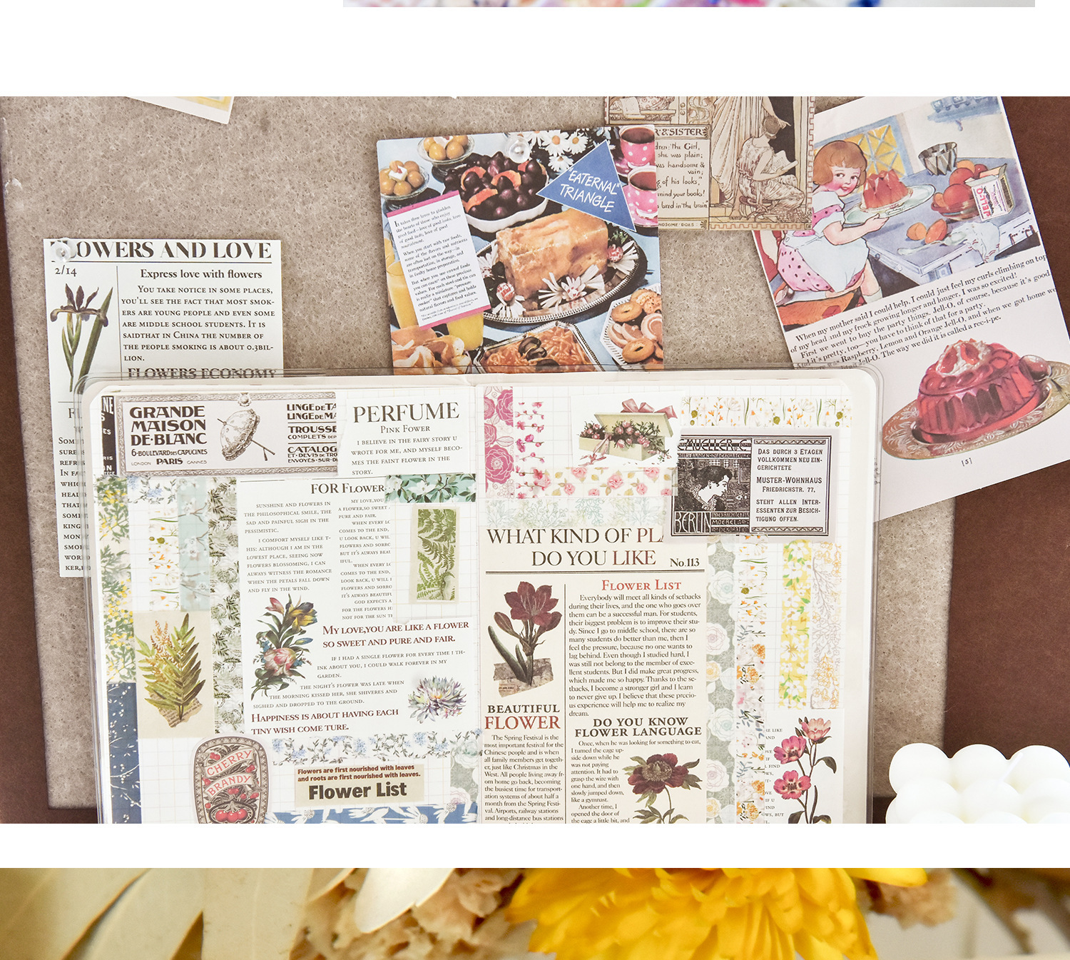 20g Weight Washi Tape Stationery Type 1 Set Quantity Learning, Daily Occasion Washi Material Flower Pattern Romantic, Pastoral Style 1 Set Flower Learning Daily Washi Romantic Pastoral Washi Tape 4