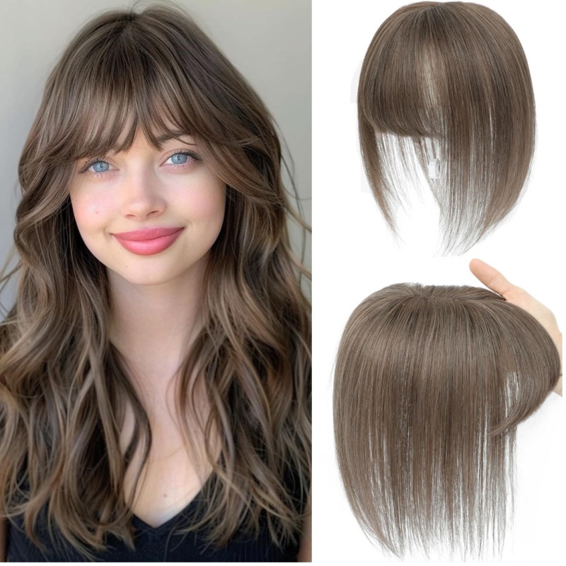 Hairpiece for Women, Hair Replacement for the Top of the Head, for Middle-Aged and Elderly Mothers, to Cover Gray Hair, Fluffy and Seamless, with Synthetic Fiber Bangs Hairpiece for Women, Hair Replacement for the Top of the Head, for Middle-Aged and Elderly Mothers, to Cover Gray Hair, Fluffy and Seamless, with Synthetic Fiber Bangs