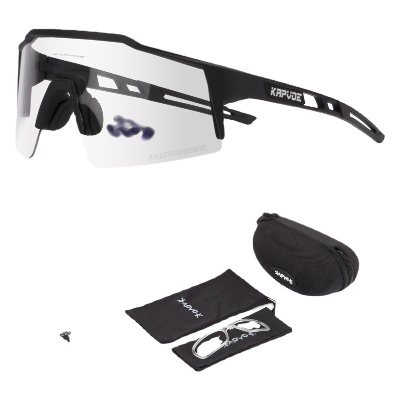 Gafas de Ciclismo Fotocromáticas de Media Montura de TR90, a Prueba de Viento, para Ciclismo de Montaña y Carretera