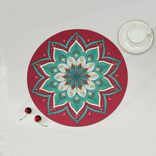 波西米亚风彩色印刷桌垫家居装饰圆形EVA防水防油隔热垫餐垫批发