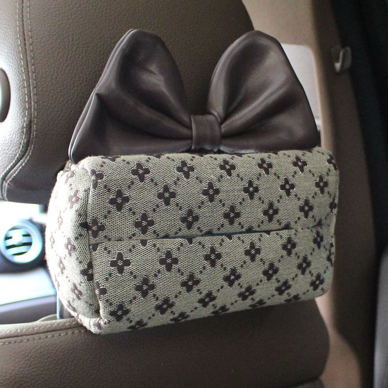 Car-Mounted Tissue Box, Hanging Style, Creative and High-End, Cute and Practical In-Car Decoration, High-End Ornament