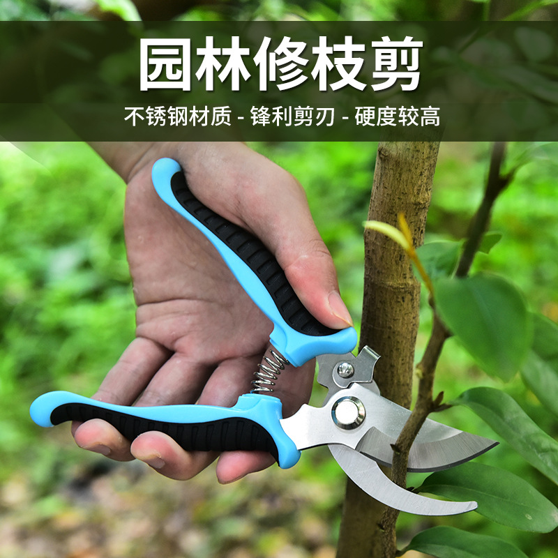 园林工具果树修枝剪花艺嫁接园艺剪工厂现货不锈钢粗枝剪树枝剪刀
