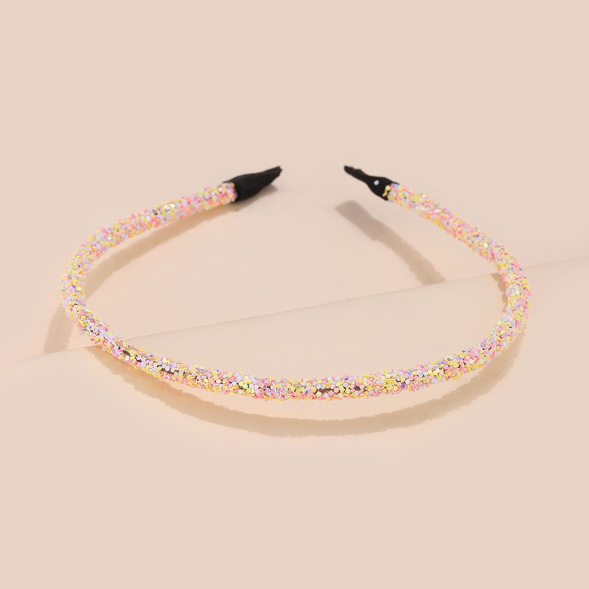 Nuevo estilo europeo y americano de Navidad transfronterizas joyas de cabello de pañuelo de cabeza de mujer cebolla dorada brillante polvo de cabello fija fuente de tarjeta de cabello fina