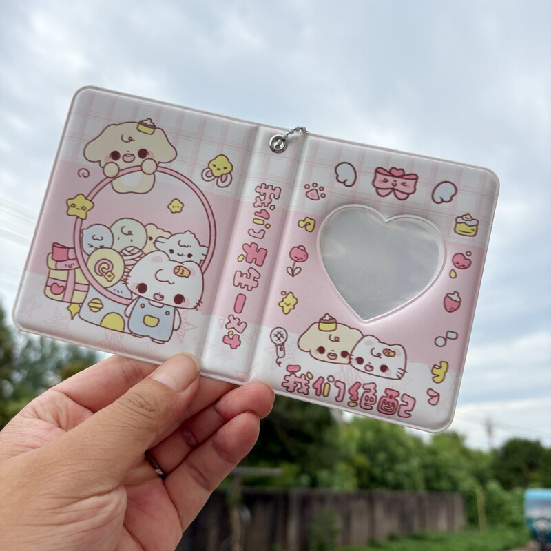 ins風アルバムカード収納ブック、ハート型くり抜きフォトアルバム、学生用ポラロイドカードブック、インスタ風|undefined