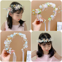 发箍森系高档头箍儿童头饰甜美公主宝宝珍珠花环女童发饰公主风