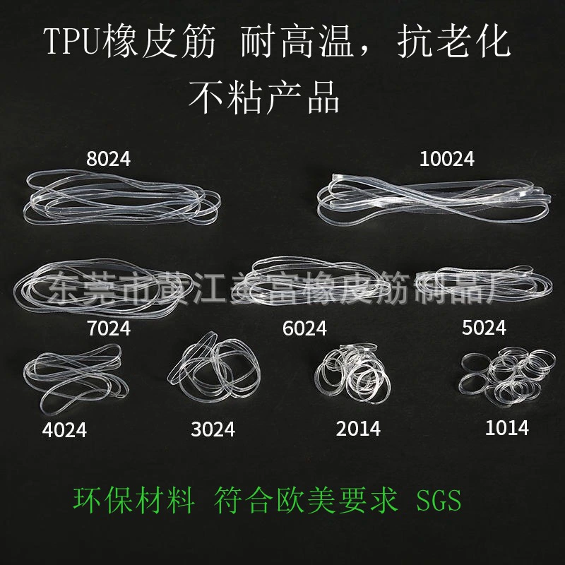Прозрачная резиновая лента из ТПУ без серы. Прозрачная резинка, не проницаемая резинка, антивозрастная и устойчивая к высоким температурам резиновая лента.