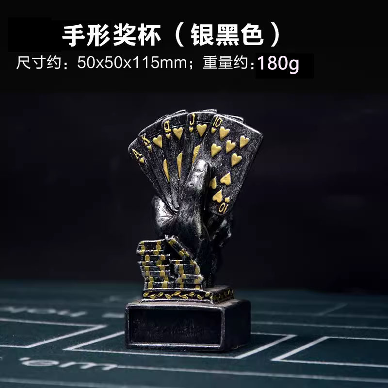 Texas poker medalla en forma de mano titular de la medalla de resina material trofeo regalo