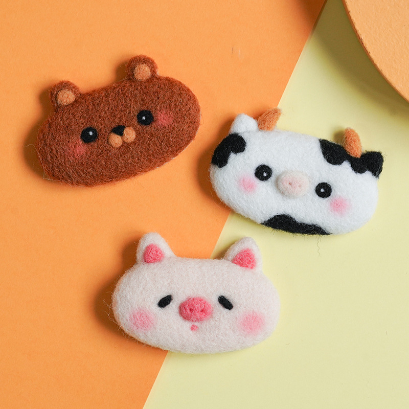W390-cute baby-free hairpin + brooch (not finished product)