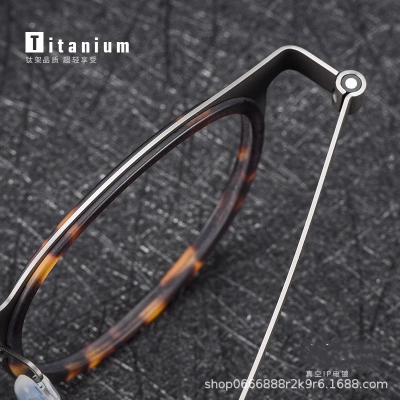 老眼鏡純チタンレトロべっこう老眼鏡メンズ多焦点見る遠近ハイビジョン中高年高級花鏡
