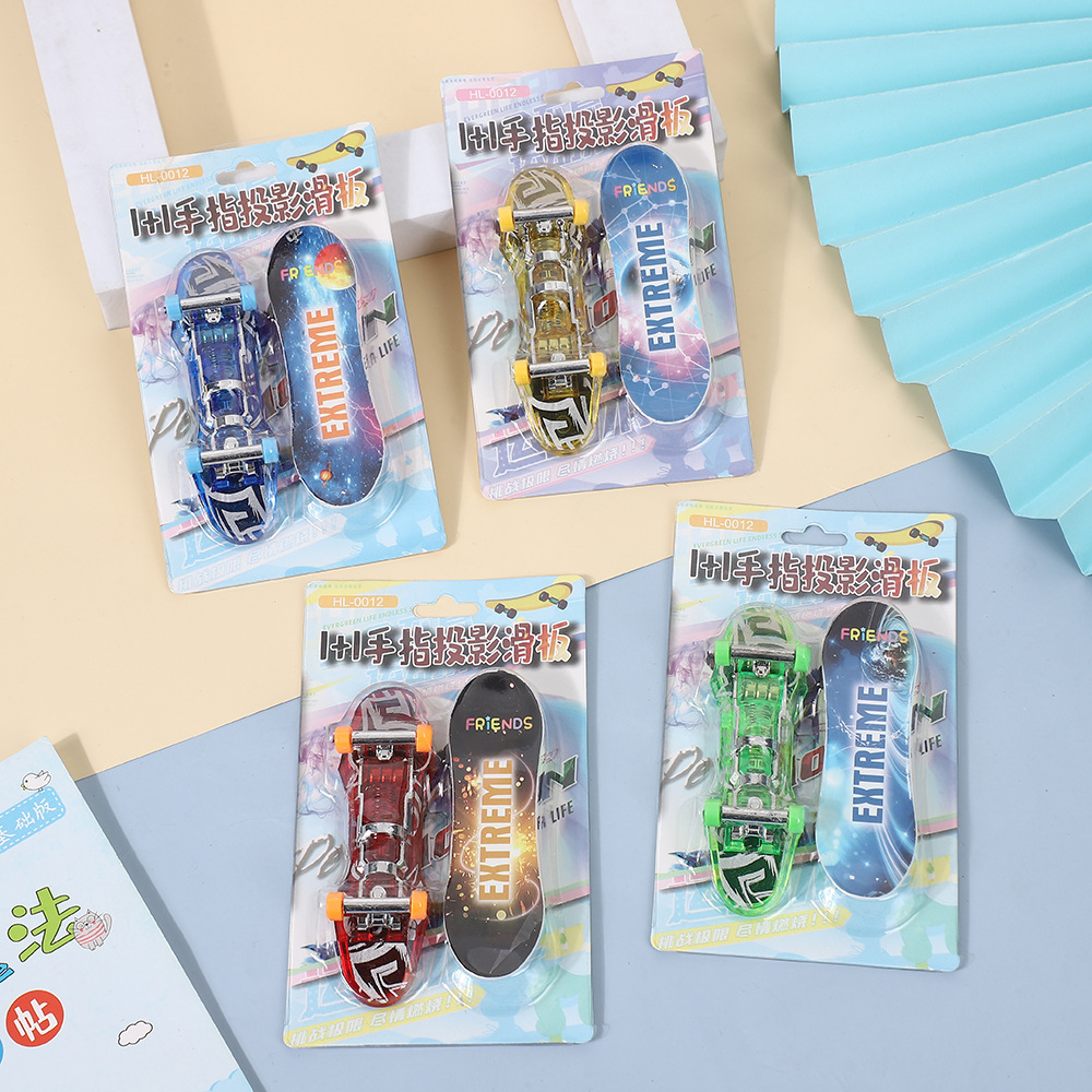 1+1 finger projection skateboard toy game projection pattern glowing…