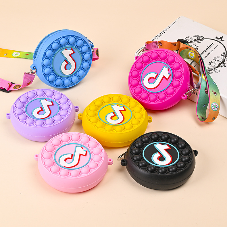 Circular Silicone Purse, Minimalist High-end Creative Shoulder Crossbody Kids Accessory Cute Silicone Storage Bag