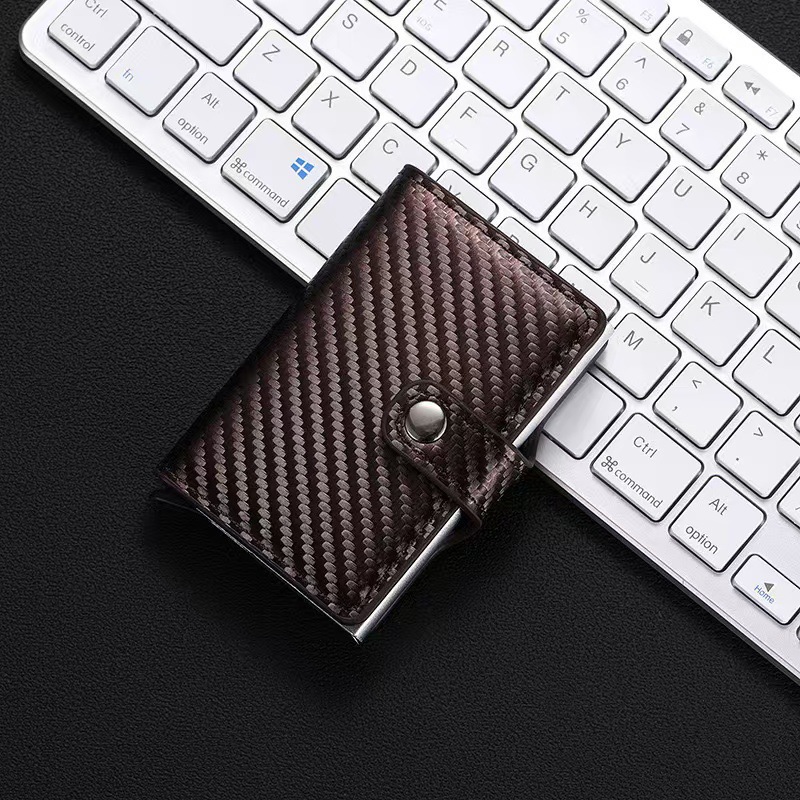 Cartera con Bloqueo RFID para Hombre, Tarjetero para Identificación y Tarjetas de Crédito