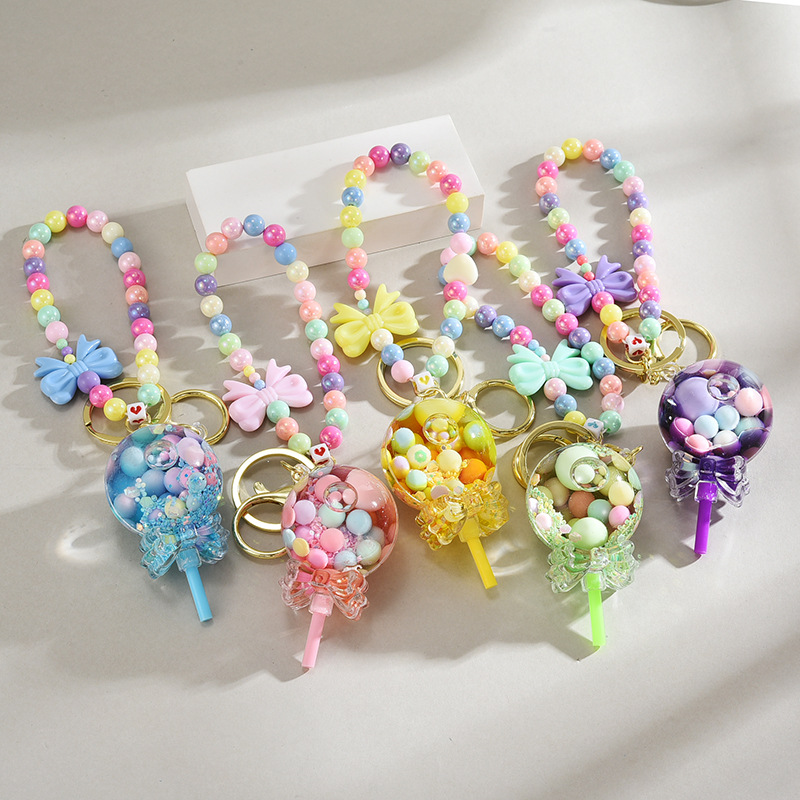 Cartoon Style Bow Knot Arylic Women's Bag Pendant Keychain display picture 1