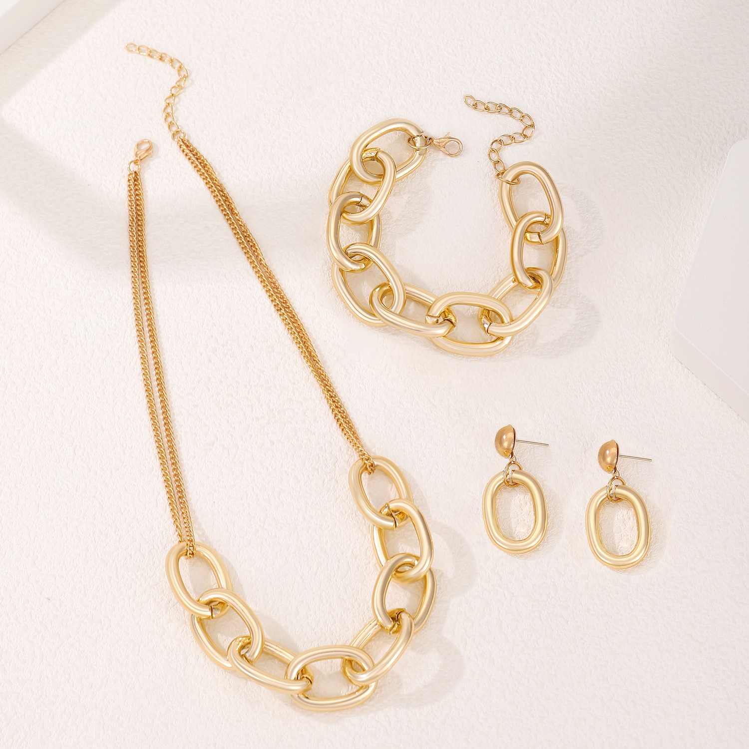 Minimalist Chain Necklace Set Punk Style Jewellery For Women_voghion.com