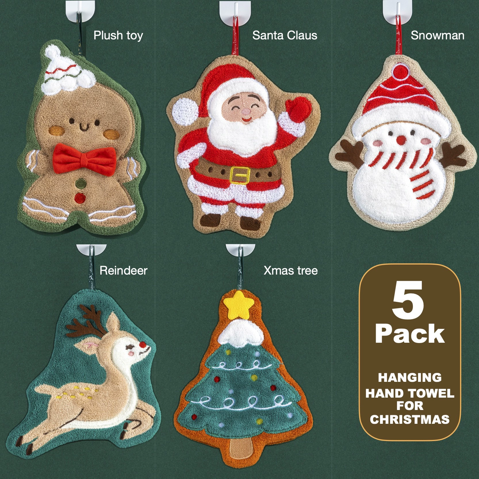 Полотенце для рук с рождественской тематикой, для дома, милый рождественский подарок, мультяшный дизайн, для ванной комнаты, детское рождественское полотенце для рук.