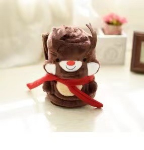 Santa Claus ELK muñeco de nieve plegable almuerzo rollo manta decoración del hogar de Navidad aire acondicionado coral manta de lana