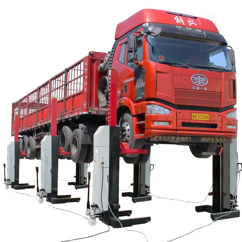 Elevación de camiones pesados elevador de autobuses elevación pesada de vehículos comerciales fábrica de elevación hidráulica móvil