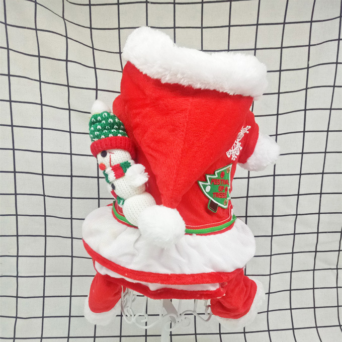 狗狗衣服天羽圣诞老人装红色 爱宠服饰秋冬季四脚衣服 潮流狗狗
