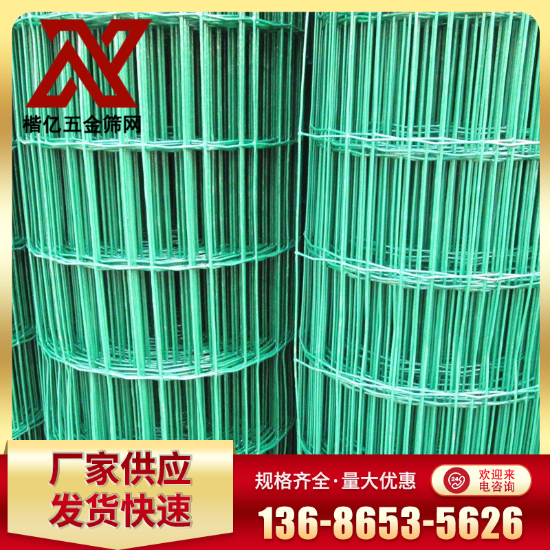 厂家批发养殖圈地防护荷兰网 浸塑围网平纹编织包塑荷兰网围栏网