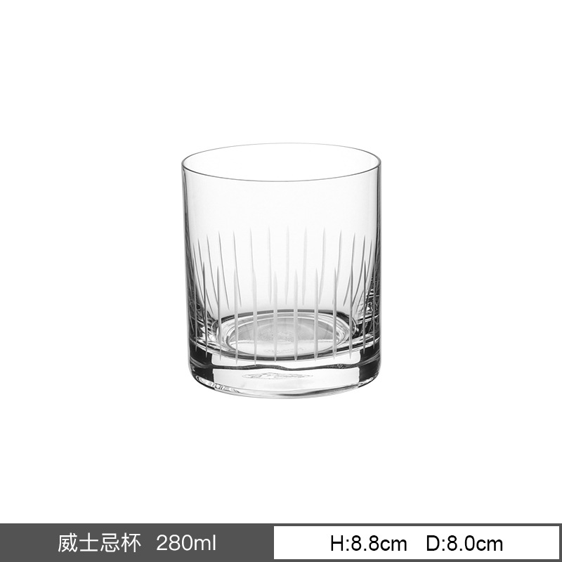 Importación checa tallado a mano tazas de cristal tazas de vino vertical tazas de agua de alta calidad tazas de whisky tazas de pies altos al por mayor