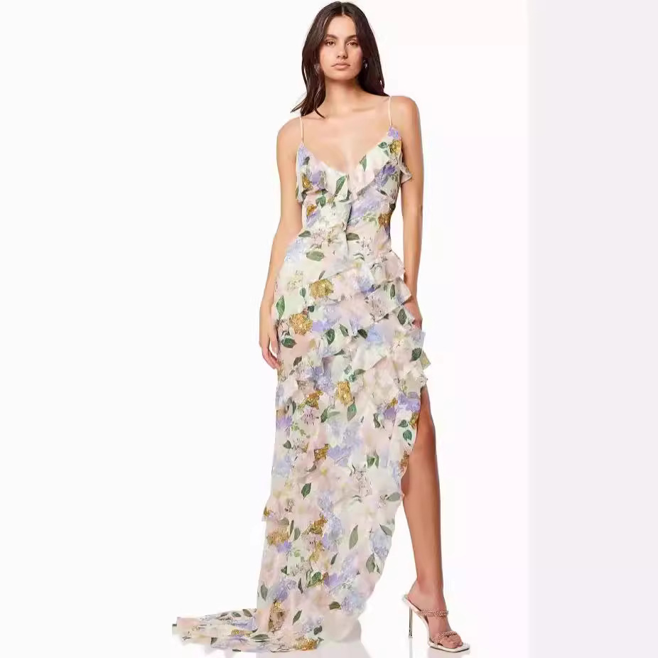 Summer fashionable shiffon long elegant evening dress